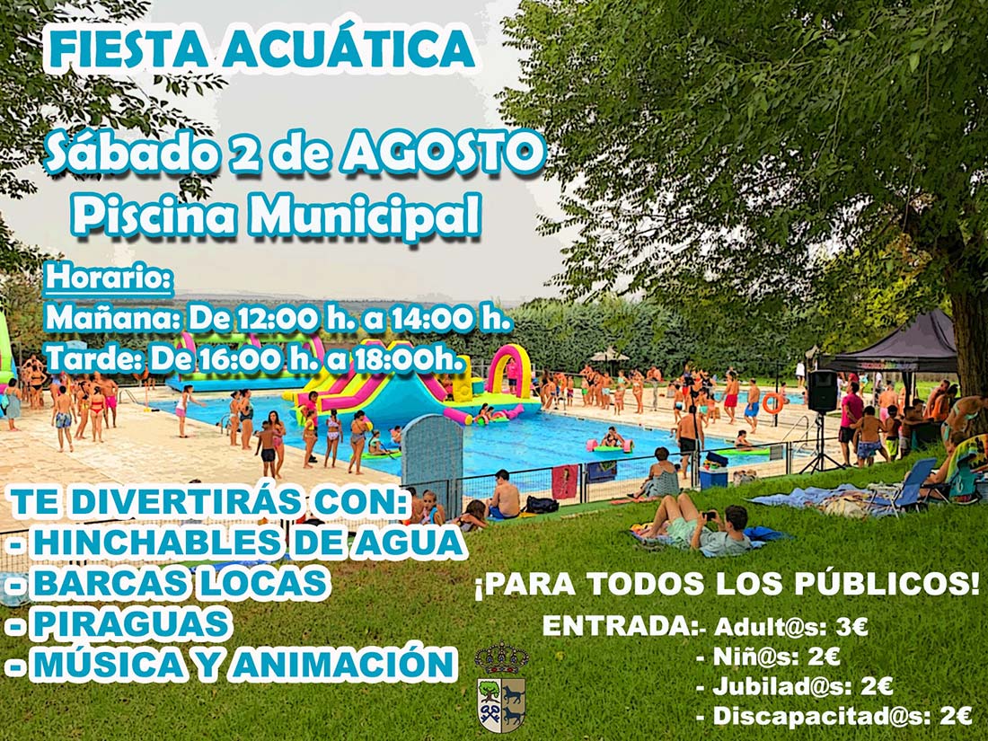 fiesta acuatica piscina municipal cebolla agosto