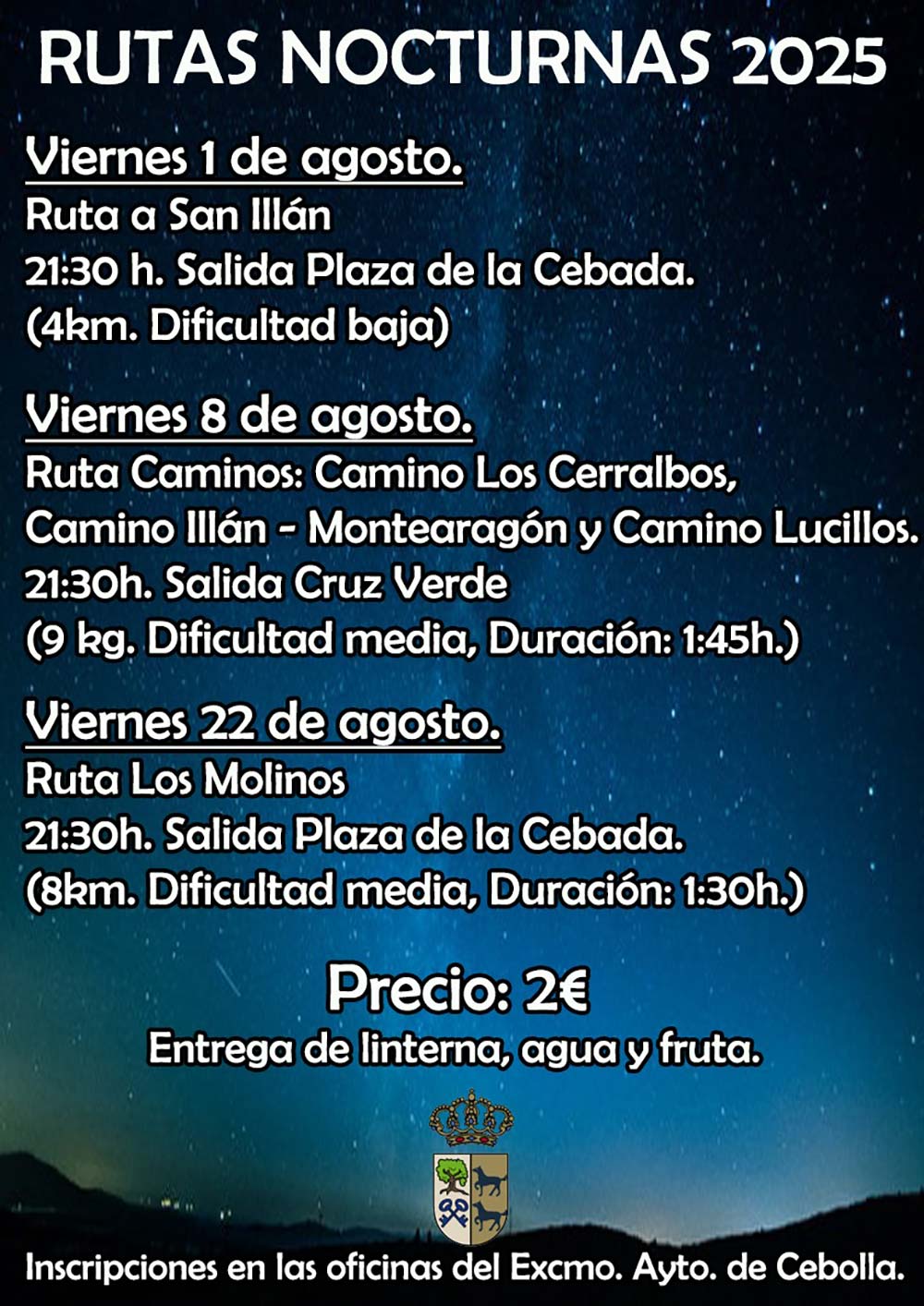 rutas nocturnas cebolla
