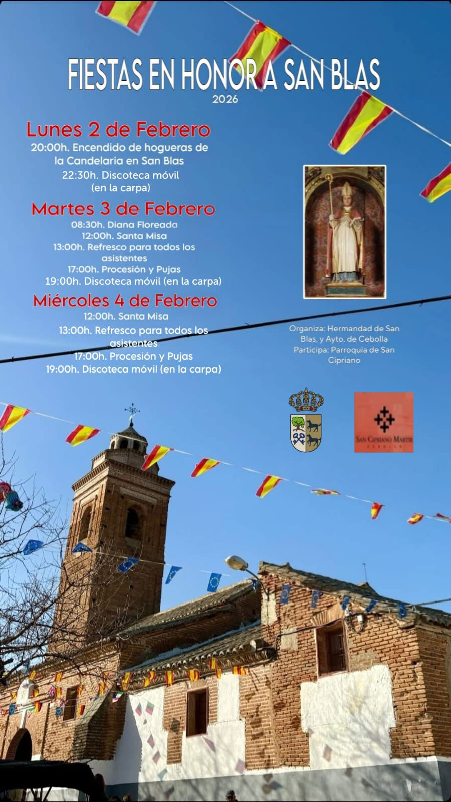 fiestas de san blas en cebolla toledo