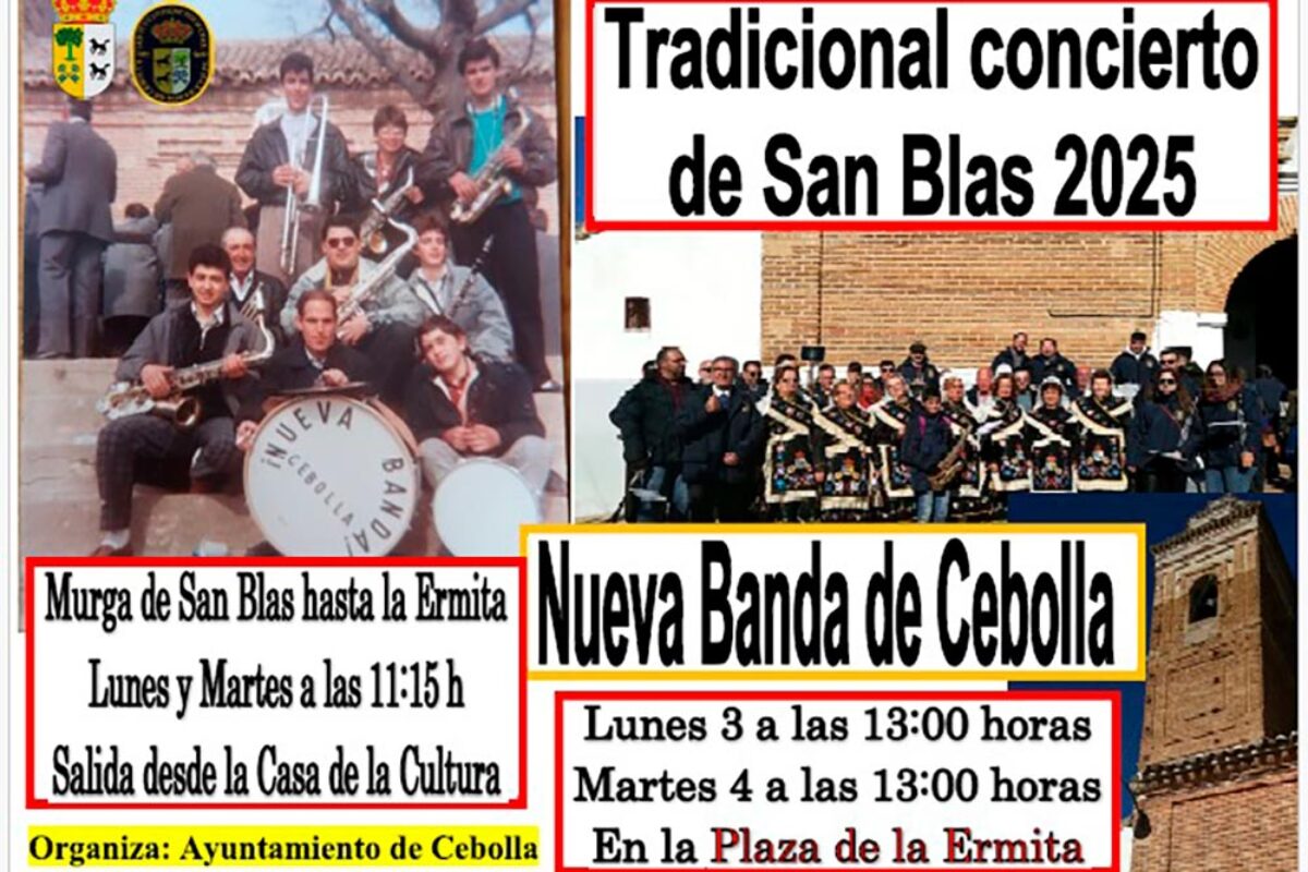 fiestas de san blas en cebolla concierto