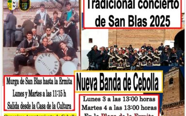 fiestas de san blas en cebolla concierto