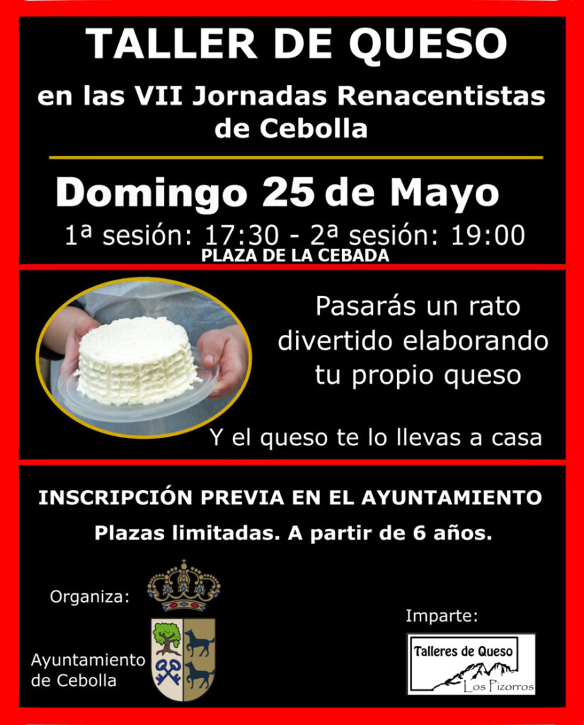 talleres de queso jornadas renacentistas en cebolla
