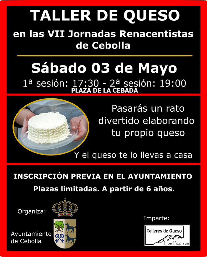 talleres de queso jornadas renacentistas en cebolla