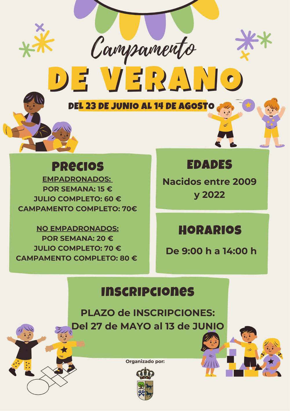 campamento de verano ayuntamiento cebolla