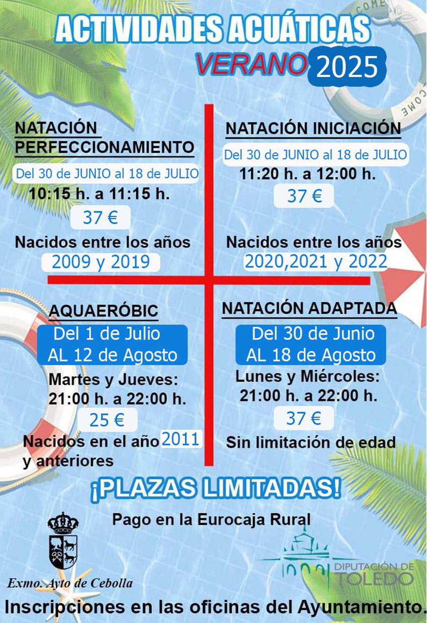 cursos natacion piscina municipal de cebolla