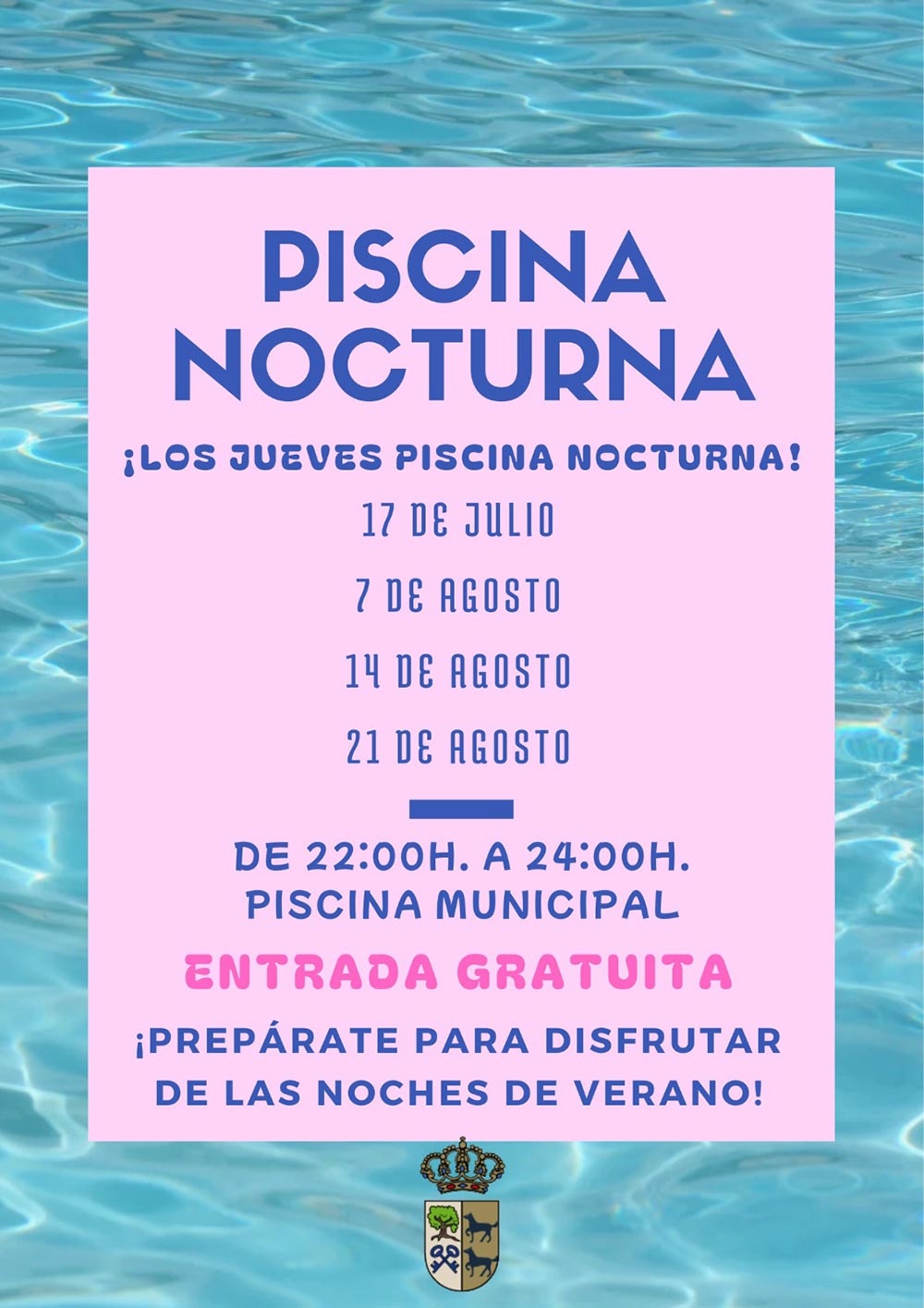 piscina nocturna cebolla agosto verano