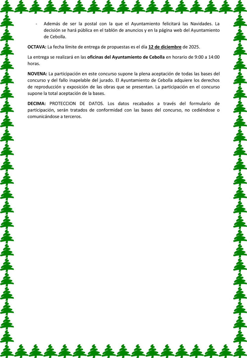 concurso postales de navidad bases