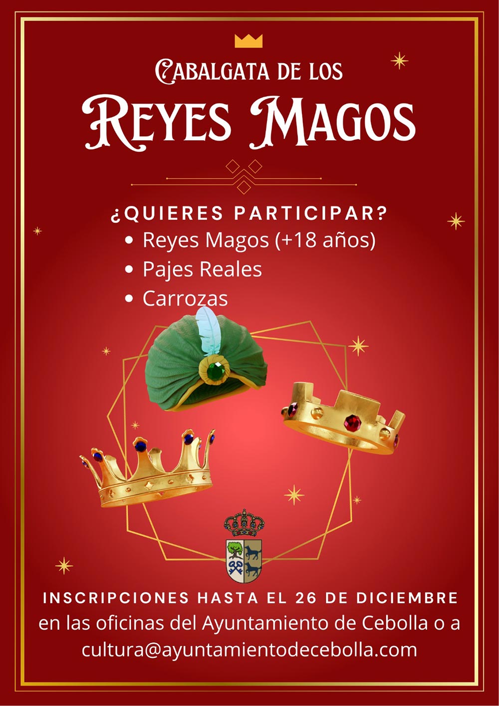cabalgata reyes magos en cebolla