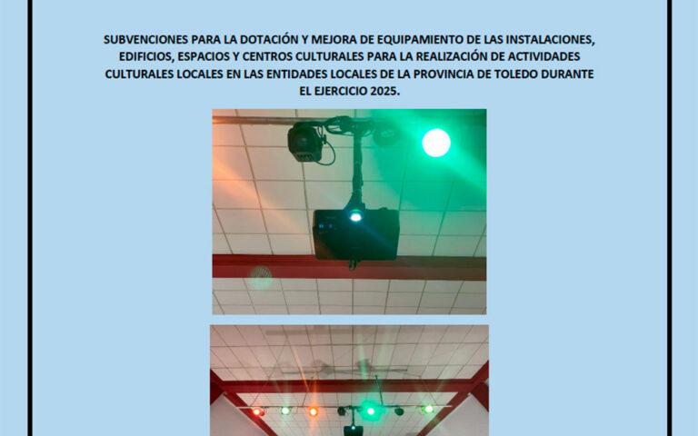 proyector subvenciones equipamiento cultural en cebolla