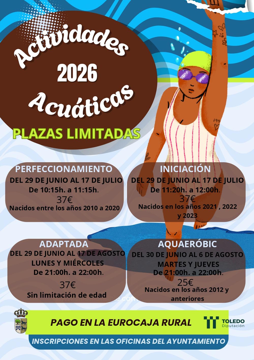 actividades acuaticas piscina municipak de cebolla