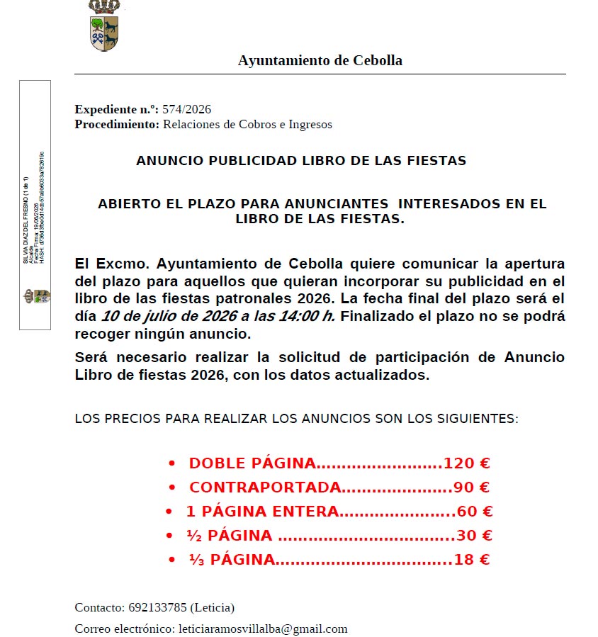 anuncio publicidad libro fiestas de cebolla