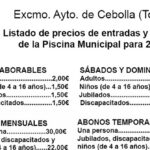 Lista de precios entradas y abonos Piscina – Verano 2026