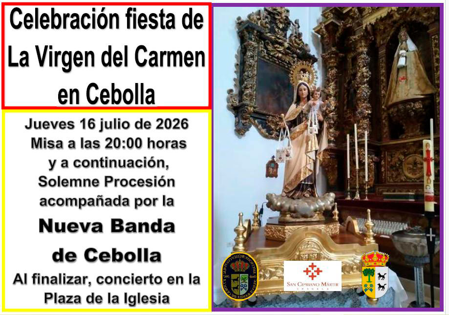 fiesta virgen del carmen en cebolla