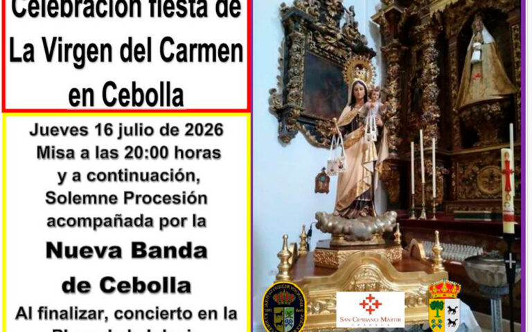 fiesta virgen del carmen en cebolla